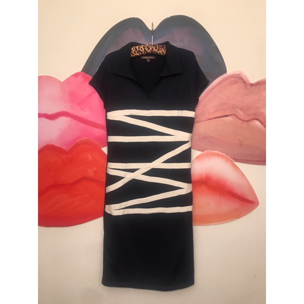 Black & White Midi Dress